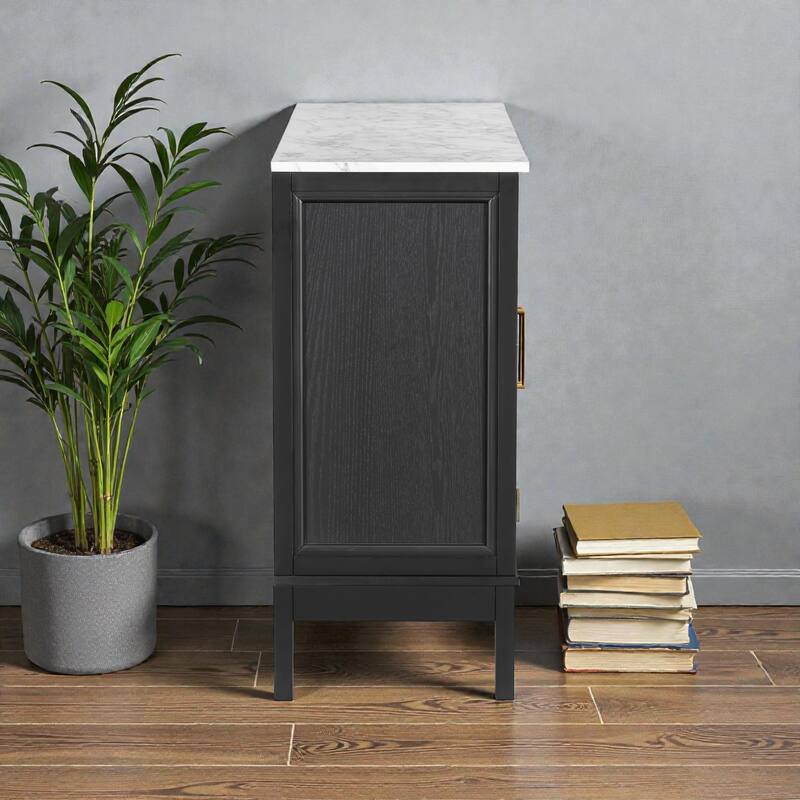 48'' Modern Storage Cabinet with 3 Doors, Large Sideboard with Adjustable Shelves for Entryway, Living Room or Dining Room