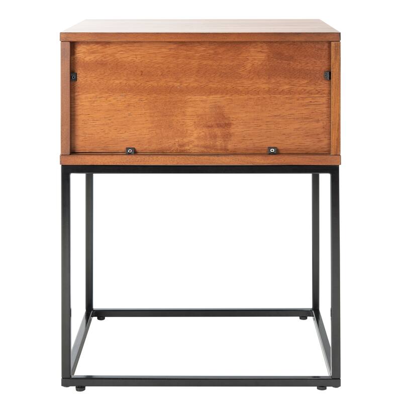 SAFAVIEH Pieta Brown 1-Drawer Nightstand