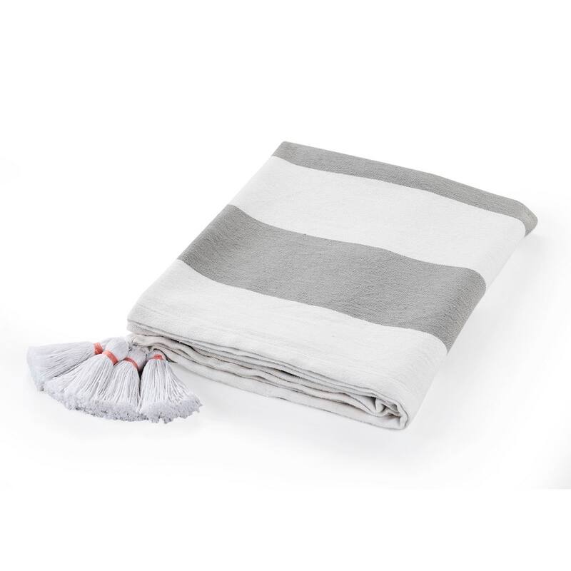 Sevita Cabana Striped Throw Blanket with Tassels