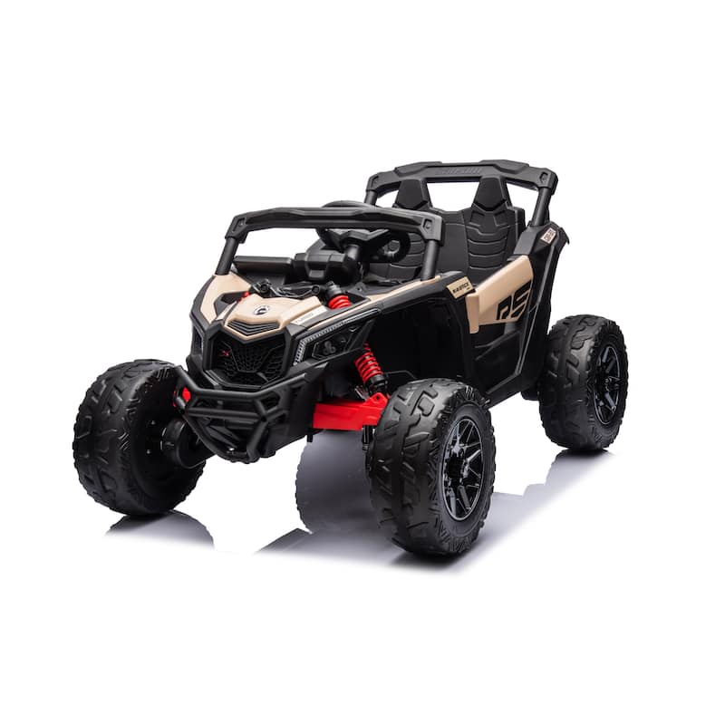 24V Can Am Maverick 1-Seater UTV - Kids Electric Ride-On - Assembly Required - Khaki