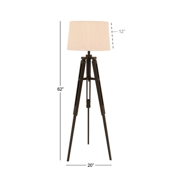 Black wood tripod floor lamp cheap