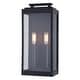preview thumbnail 1 of 9, Vaxcel Lighting T0706 Hampton 16" Tall 2-Light Wall Sconce Textured Black