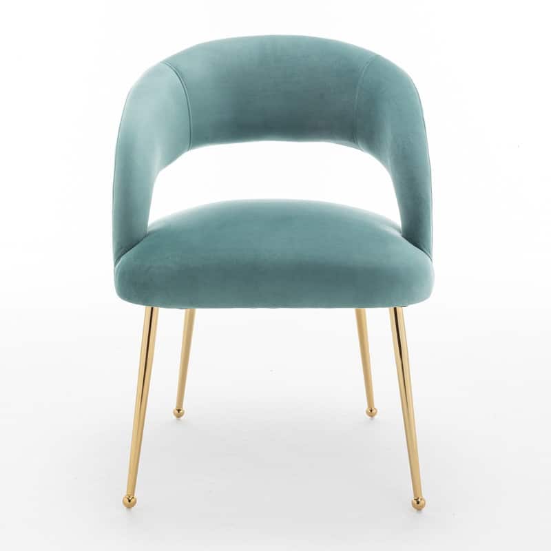 SEYNAR Mid Century Modern Velvet Upolstered Open-Back Dining Chair Set of 4