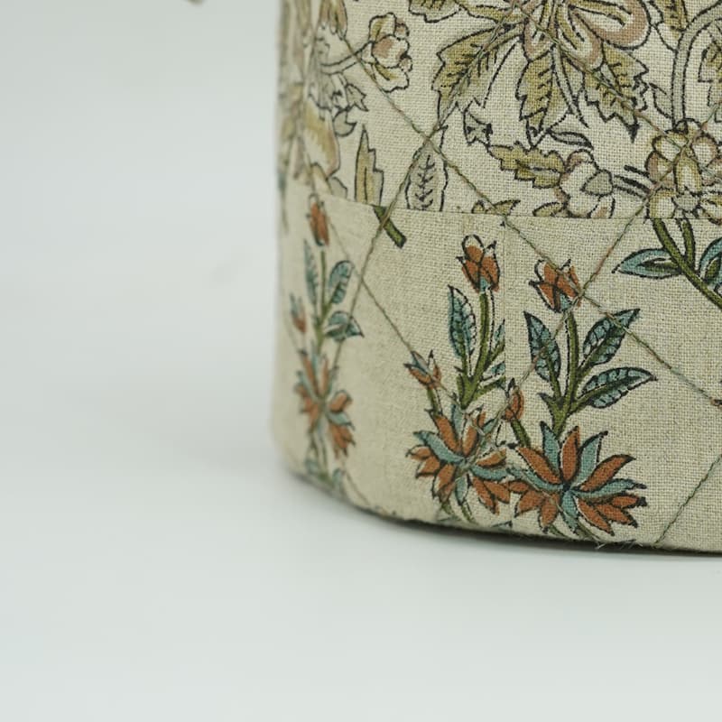 Fabdivine Handmade Floral Room Décor Nursery Storage Basket