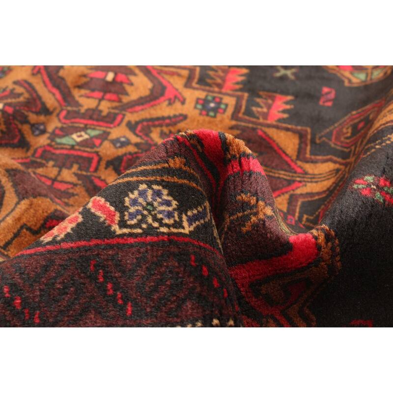 ECARPETGALLERY Hand-knotted Teimani Black Wool Rug - 3'1 x 5'0