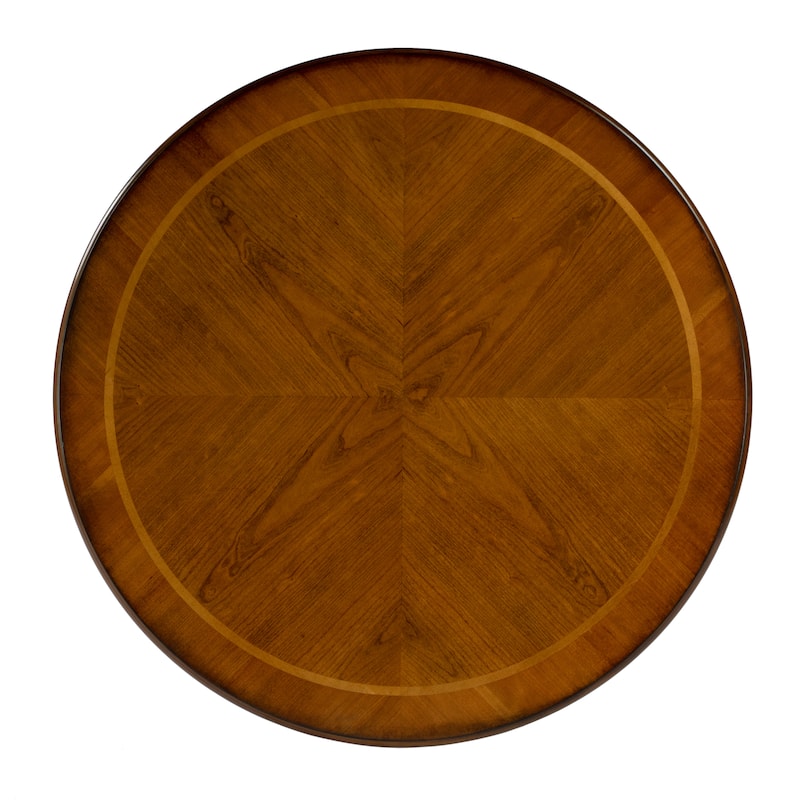 Ellsworth 36" Ribbed Pedestal Foyer Table