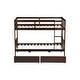 preview thumbnail 33 of 58, Rubber Wood Bunk Bed with 2 Drawers,Convertible into 2 Twin Beds,Twin Over Twin Kids Bed for Bedroom