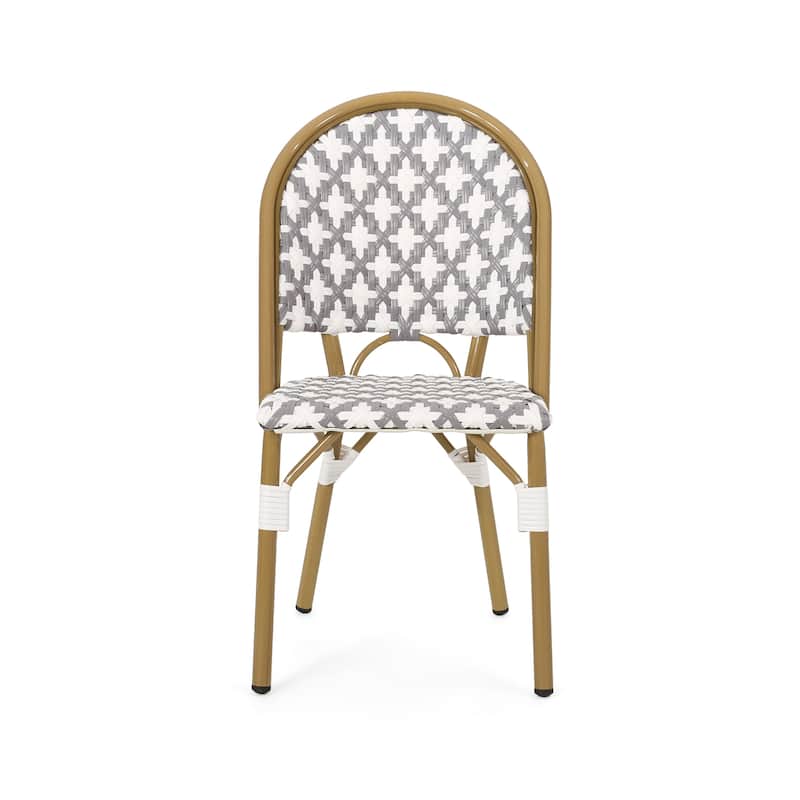 Louna Outdoor French Cafe Chairs (Set of 2) by Christopher Knight Home