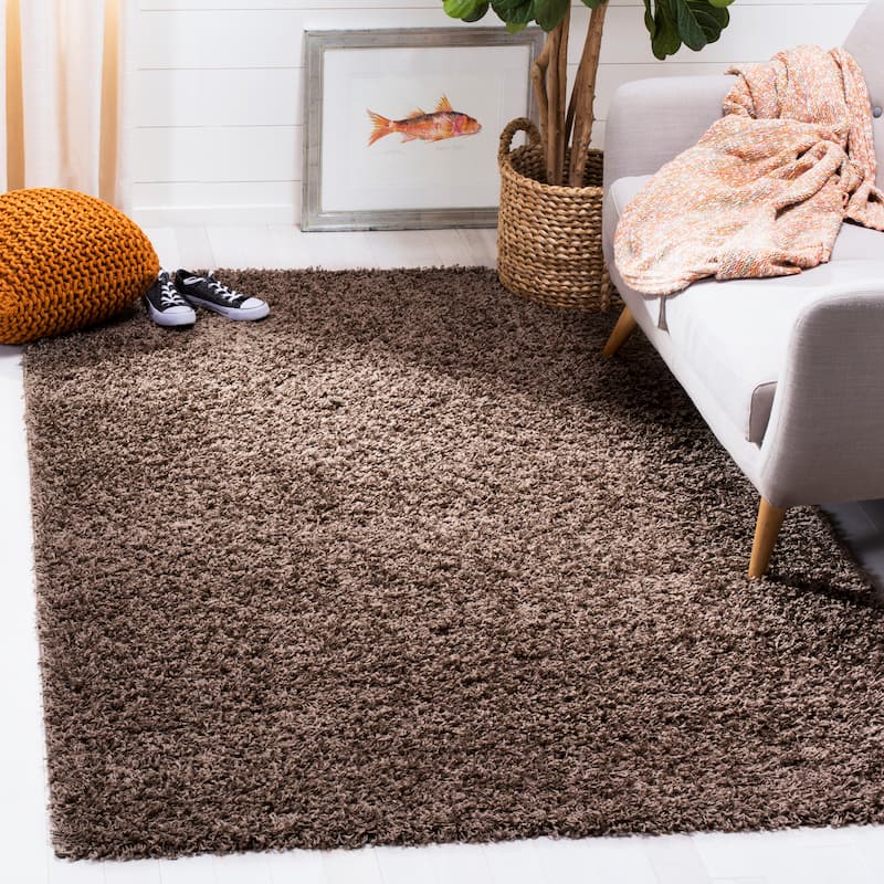 SAFAVIEH Athens Bharati Ilaha 1.5-inch Thick Rug - 6' x 9' - Taupe