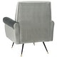 preview thumbnail 5 of 9, SAFAVIEH Mid-Century Modern Glam Mira Velvet Light Grey Club Chair - 32" W x 29" D x 37" H