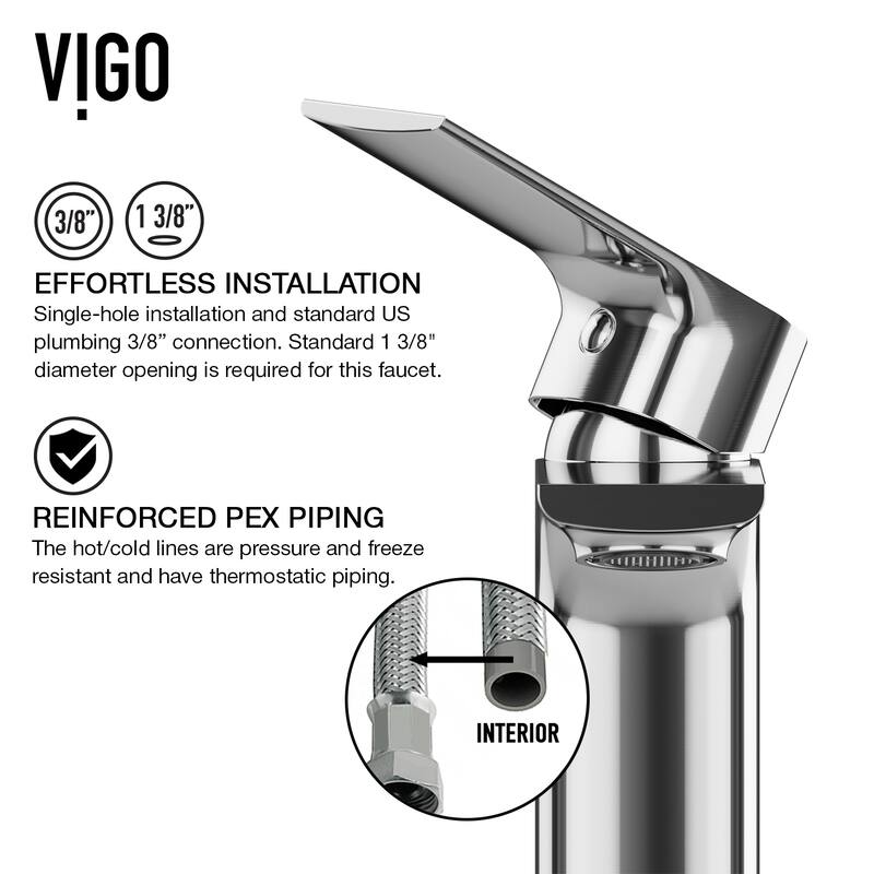 VIGO Starr 15"L x 15"W MatteStone Vessel Sink and Norfolk 11"H Faucet Set