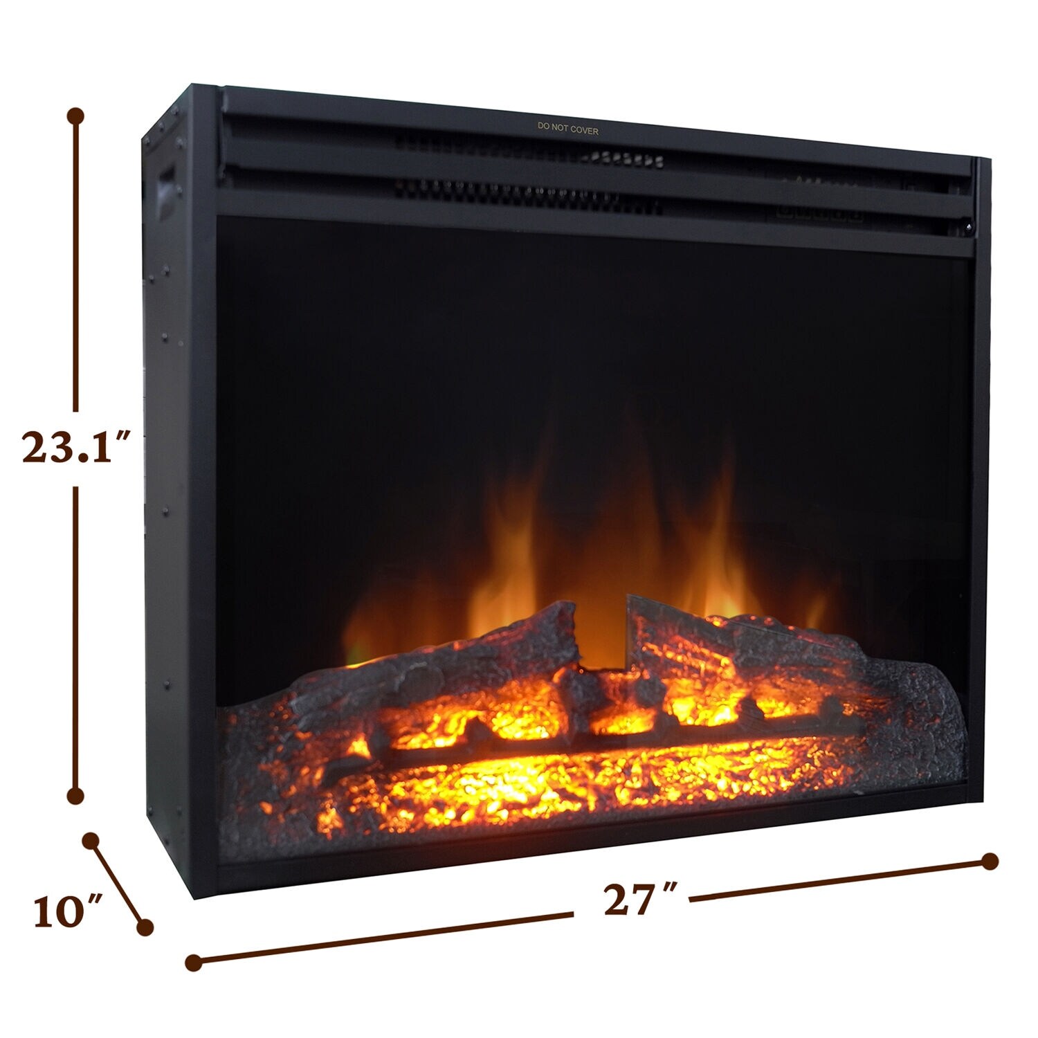 27-In. Freestanding 5116 BTU Ventless Electric Fireplace Heater Insert -  Bed Bath u0026 Beyond - 24249622