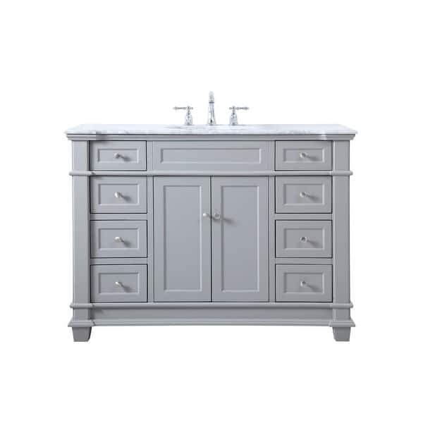 slide 1 of 1, Elegant Lighting VF50048 Wesley 48" Free Standing Single Basin Vanity Grey - Painted