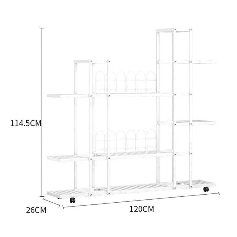 Metal Plant Stand, Indoor Plant Shelf for Multiple Planter, Wrought Iron Multiple Flower Pot Holder Shelf Plant Display