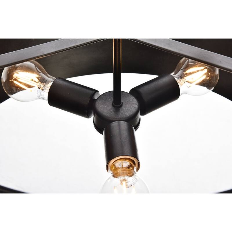 Miro Collection Pendant D20 H11.75 Lt:3 Vintage Black Finish