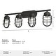 preview thumbnail 6 of 20, Hunter Starklake 4 Light Vanity Wall Light, Industrial, Cage, Rustic