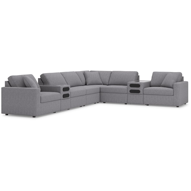 Signature Design by Ashley Modmax 8-Piece Sectional with Audio Consoles - 156" W x 124" D x 36" H