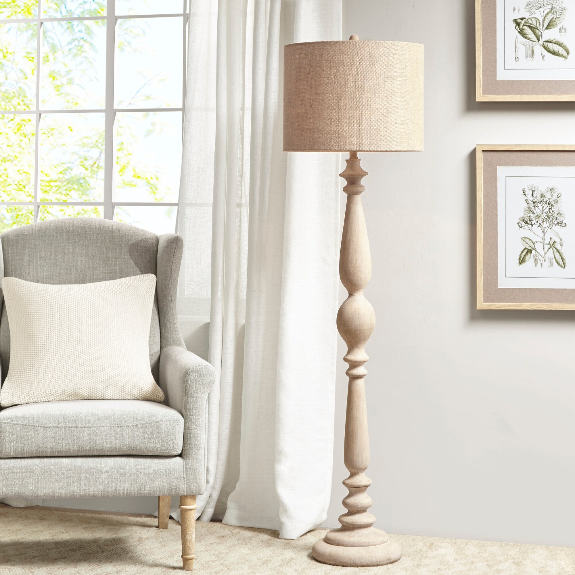 Shop Martha Stewart Carra Natural Floor Lamp On Sale Overstock