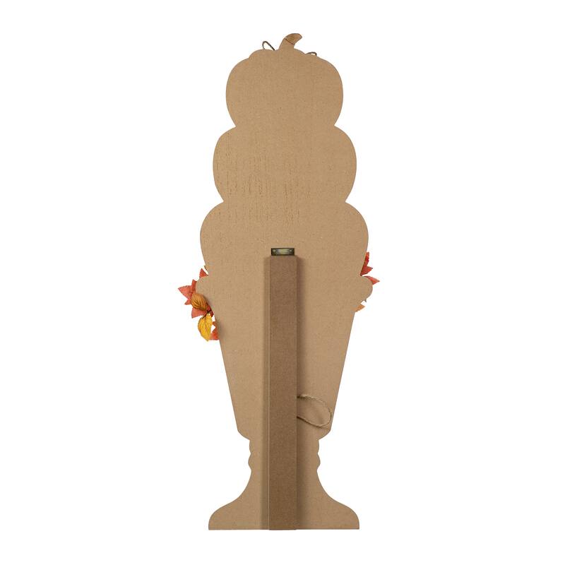 Glitzhome 36"H Fall Wooden Stacked Pumpkin with Urn Porch Decor
