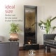preview thumbnail 3 of 11, Alpine Corporation 72" Tall Indoor/Outdoor Mirror Zen Waterfall Fountain with Stones and Lights