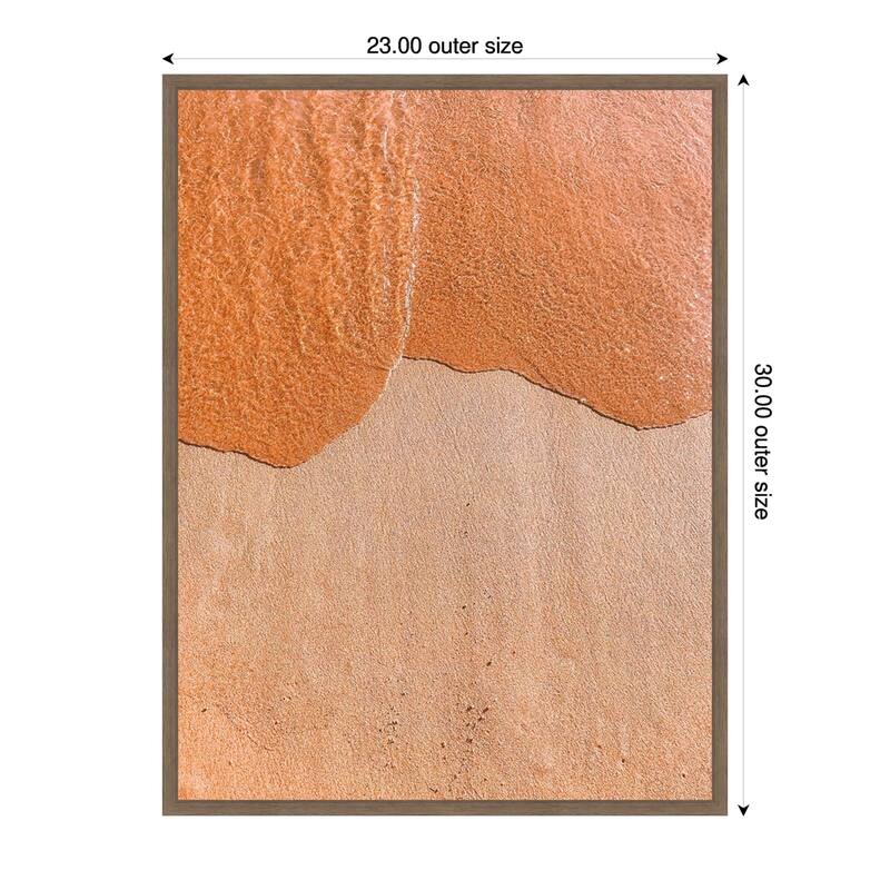 Aerial 21 by Rachel Lee 3 Birdies Studio Framed Canvas Wall Art Print - 23 x 30 in