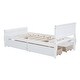 preview thumbnail 9 of 12, Twin Size Wooden Platform Bed with Built-in Storage Drawers and Streamlined Headboard