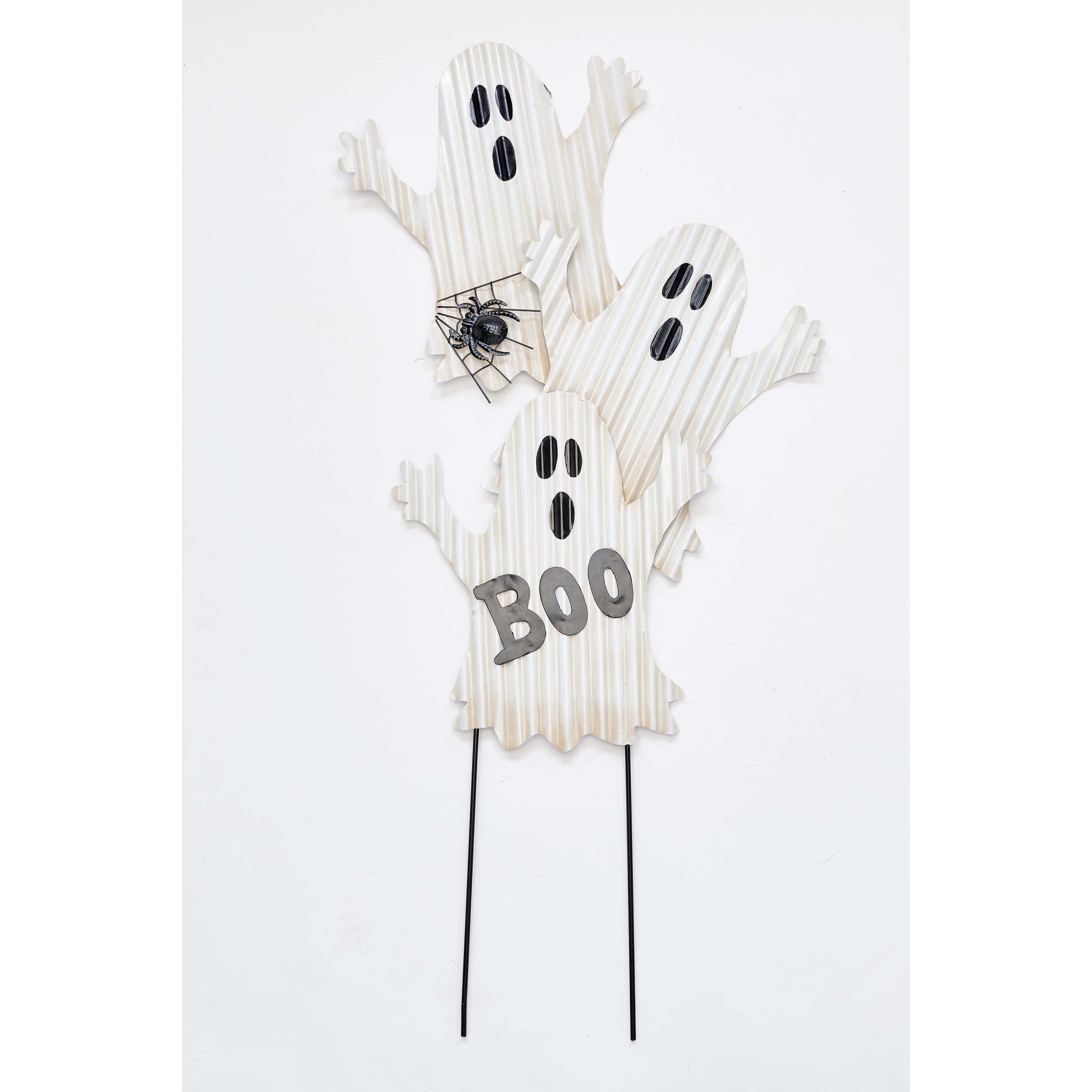 36" Metal Halloween Ghosts With Boo Outdoor Yard Stake
