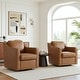 preview thumbnail 161 of 177, 2 Set Modern Swivel Accent Arm Chair for Living Room Brown-Vegan Leather