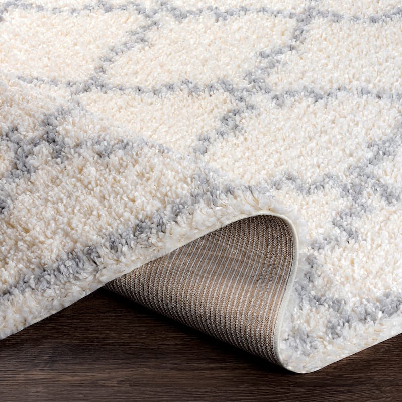 Orleanna Diamond Trellis Plush Area Rug