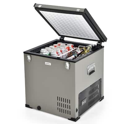 68 Quart Portable Car Refrigerator with Powerful Compressor and Ultra-Silent Cooling for Outdoor Trips