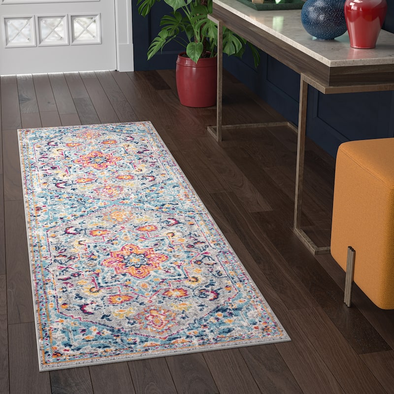 Dynah Bohemian & Eclectic Medallion Indoor Area Rug