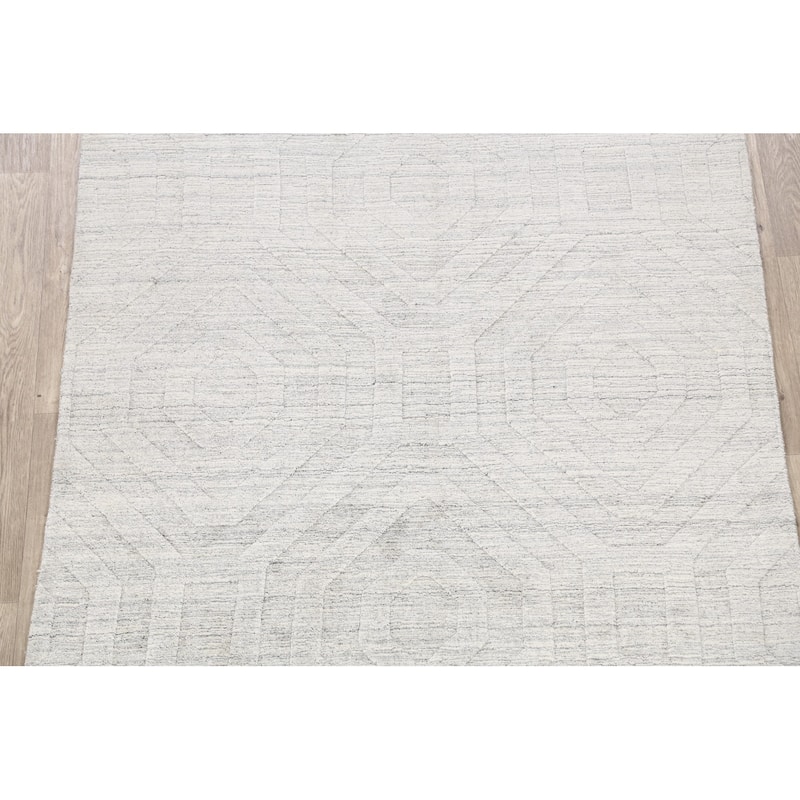 Contemporary Geometric Gabbeh Oriental Area Rug Wool Hand-knotted - 4'10" x 7'8"