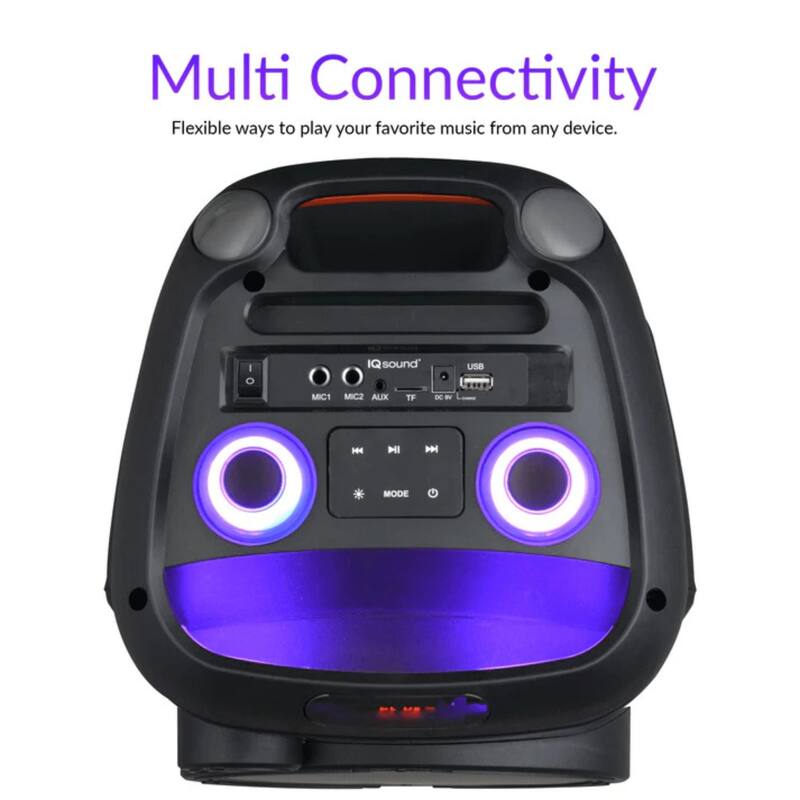 IQ Sound CYBER FLEX8 8-Inch Portable Bluetooth Speaker