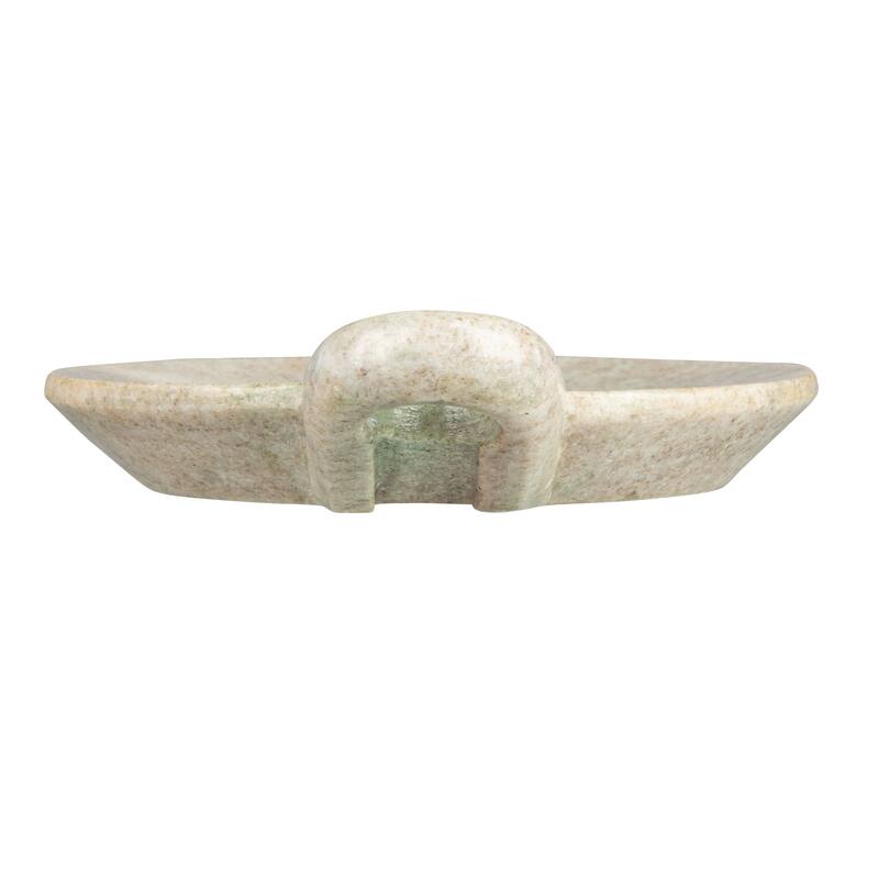 Hand-Carved Marble Dish with Handle