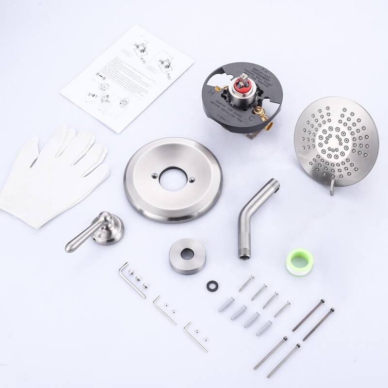 WOWOW Single Handle 5-Spray Shower Faucet with Valve