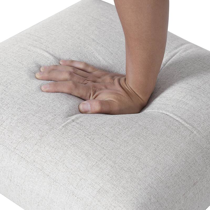 Modern Upholstered Armless Dining Chairs with Wood Legs, Set of 4