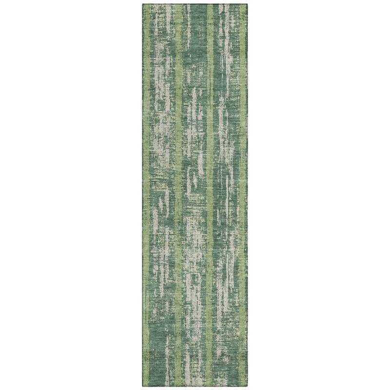 Machine Washable Indoor/ Outdoor Chantille Stripe Ombre Rug