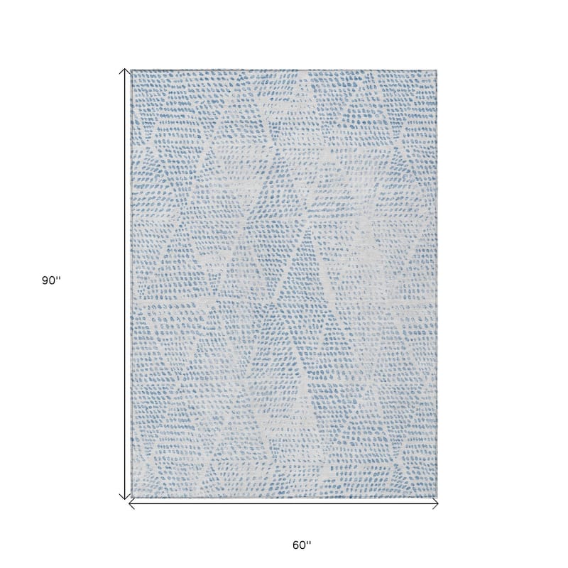 HomeRoots Geometric Transitional Rectangle Outdoor Rug