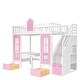 preview thumbnail 17 of 25, Versatile Twin Over Twin Bunk Bed with Convertible Table, Drawers, and Play Area for Kids