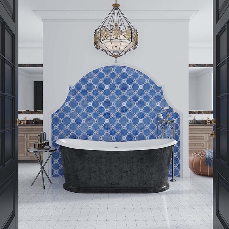 Apollo tile 5" x 5" Siena Matte Cornflower Blue Ceramic Tile (5.37 sq ft/case) - 27 Pack