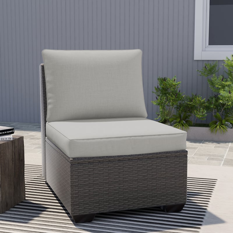 23-inch Outdoor Deep Seat Chair Cushion - Sunbrella- Beige