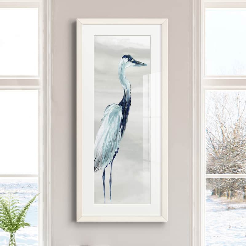By the Sea Crane I-Premium Gallery Framed Print