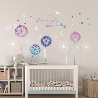 Live Simply with Butterflies Kids Wall Stickers Nursery Decals DIY Art - Multi