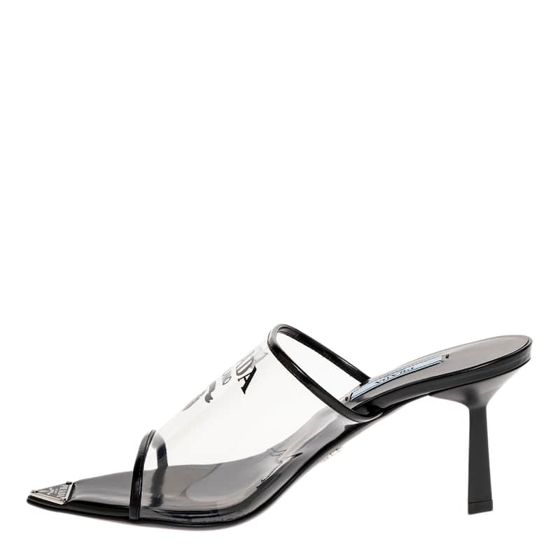 Prada Logo PVC Mules