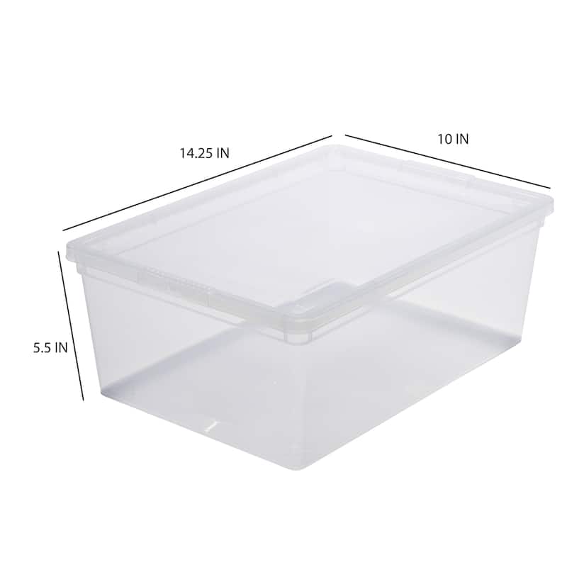 Simplify Stackable Storage Bins with Lids in Clear