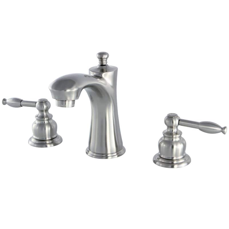 Kingston Brass Knight 1.2 GPM Widespread Bathroom Faucet with Pop-Up - Brushed Nickel