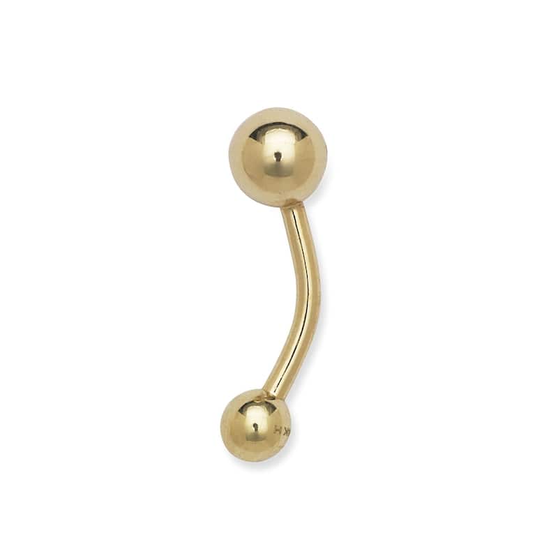 14k Gold 14-Gauge Body Jewelry Belly Ring