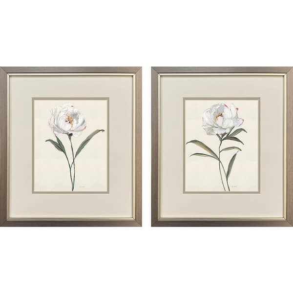 slide 2 of 4, Paragon Peony Grand Framed Art - Set of 2 2-piece Set