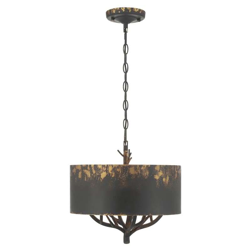Wry Lighting Arboreal 4-light Pendant in Antique Black Iron