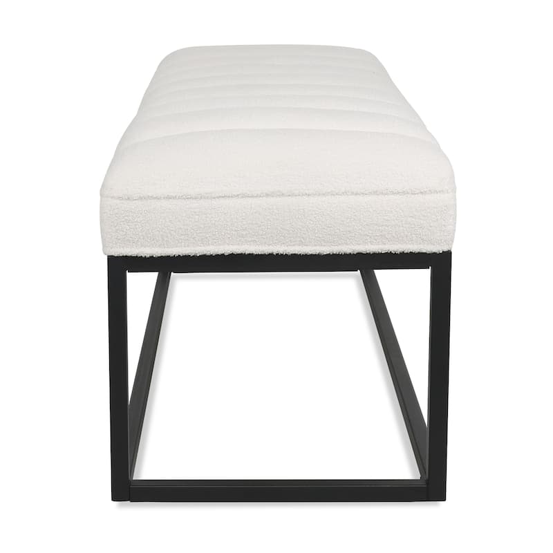 Tala Modern Upholstered Bench with Metal Base by GDFStudio